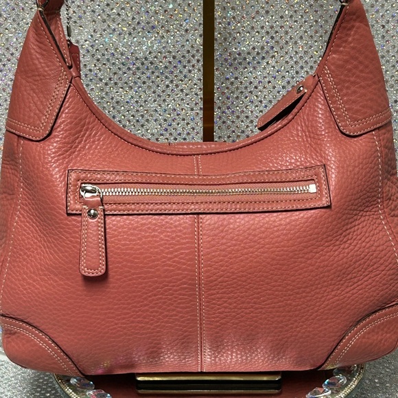 Coach Hamilton Leather Hobo Bag Dusty Rose Approx. 15 x 9 x 5 x 3 - Picture 3 of 11